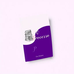 A book cover design in a striking purple hue titled "O Processo" by Dra