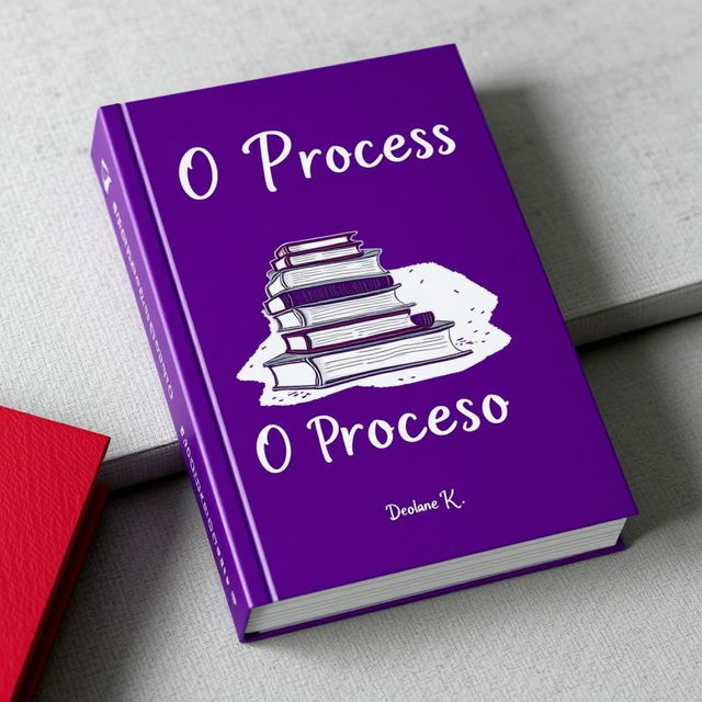 A striking purple book cover titled "O Processo" by Deolane K