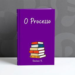 A striking purple book cover titled "O Processo" by Deolane K