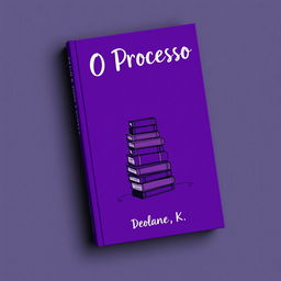 A striking purple book cover titled "O Processo" by Deolane K