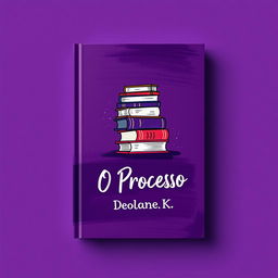 A lawyer-themed book cover in rich purple with a textured paint feel, titled "O Processo" by Deolane K