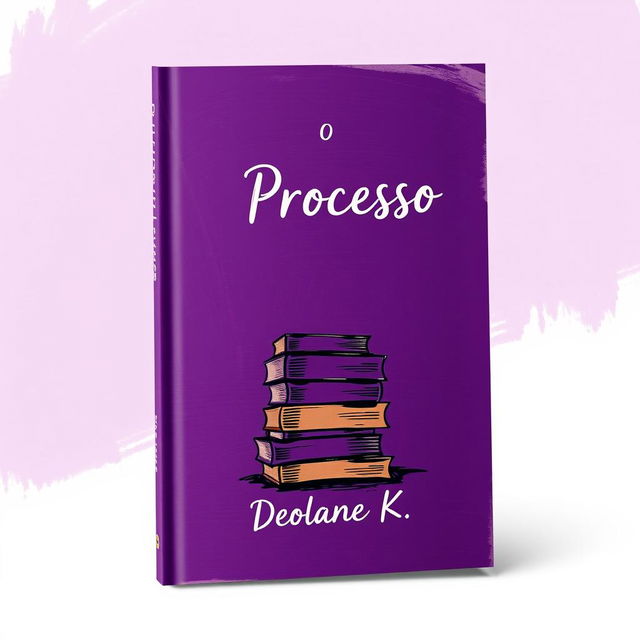 A lawyer-themed book cover in rich purple with a textured paint feel, titled "O Processo" by Deolane K