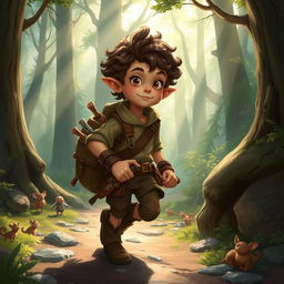 Chilchuck, a halfling adventurer, is navigating an enchanted forest