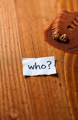 A close-up view of a rustic wooden background with a small, slightly crumpled note placed on it