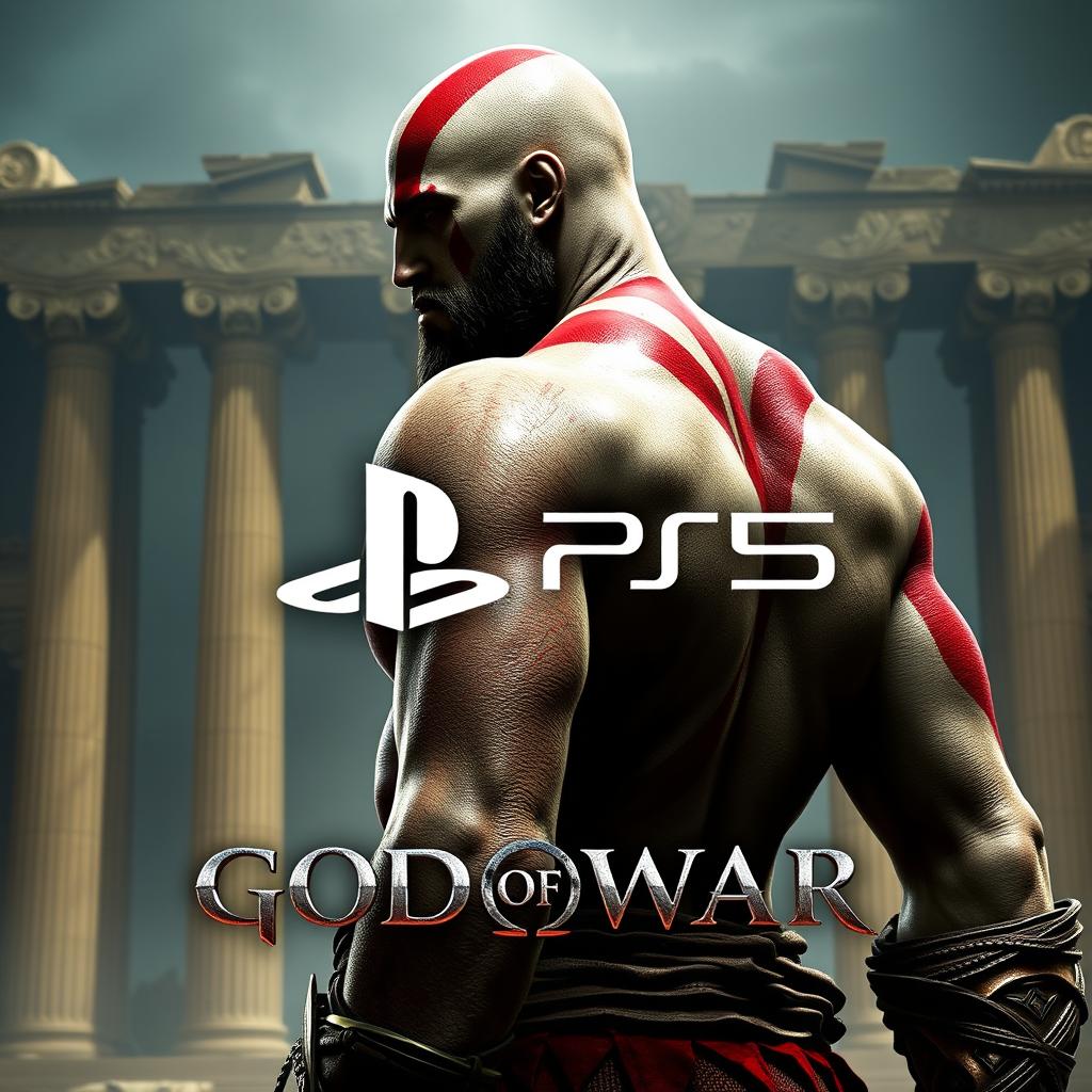 A high-resolution 1920x1080 thumbnail featuring Kratos from God of War 3, showcasing his muscular build and iconic red tattoo