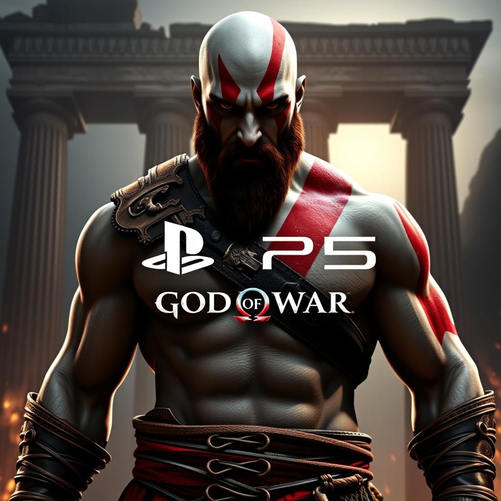 A high-resolution 1920x1080 thumbnail featuring Kratos from God of War 3, showcasing his muscular build and iconic red tattoo