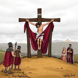 Illustration of the Roman crucifixion of Jesus Christ