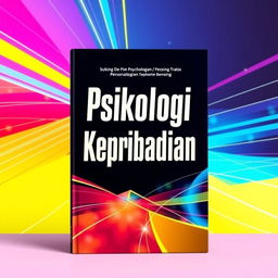 A lively and striking book cover for a personality psychology book, utilizing bright and appealing colors such as neon pink, electric blue, and vibrant yellow to create an inviting and engaging aesthetic