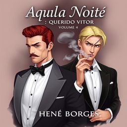 a realistic book cover for "Aquela Noite: Querido Vitor Volume 4" written by Hene Borges