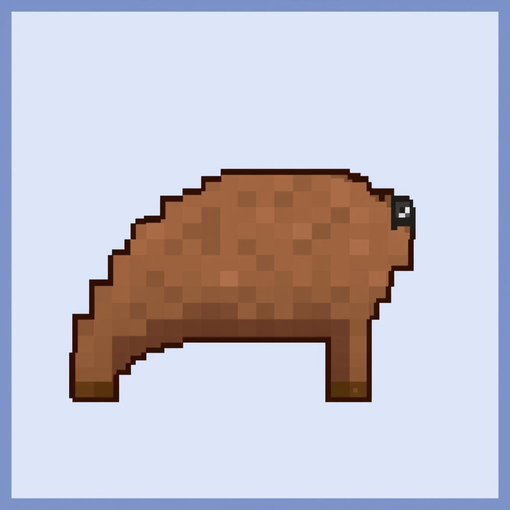 A 16x16 pixel art texture for a hyena tail in the style of Minecraft