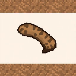 A 16x16 pixel art texture for a hyena tail in the style of Minecraft