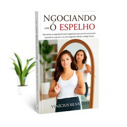 A captivating book cover for the theme 'Negociando com o Espelho: O Início para Estilo de Vida Saudável'