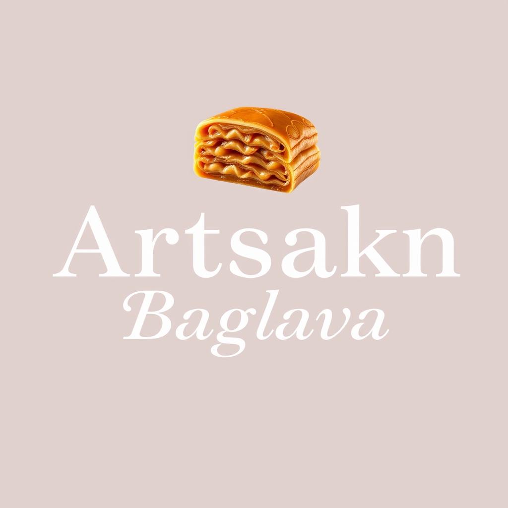 A uniquely styled logo for "Artsakh Baglava" featuring an extraordinary font that stands out