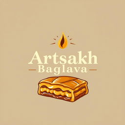 A uniquely styled logo for "Artsakh Baglava" featuring an extraordinary font that stands out