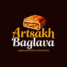 A uniquely styled logo for "Artsakh Baglava" featuring an extraordinary font that stands out