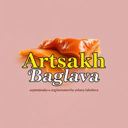 A uniquely styled logo for "Artsakh Baglava" featuring an extraordinary font that captures attention