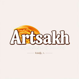 A vibrant and uniquely styled logo for "Artsakh Baglava" incorporating an extraordinary font