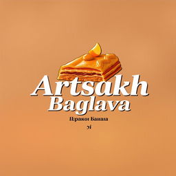 A vibrant and uniquely styled logo for "Artsakh Baglava" incorporating an extraordinary font