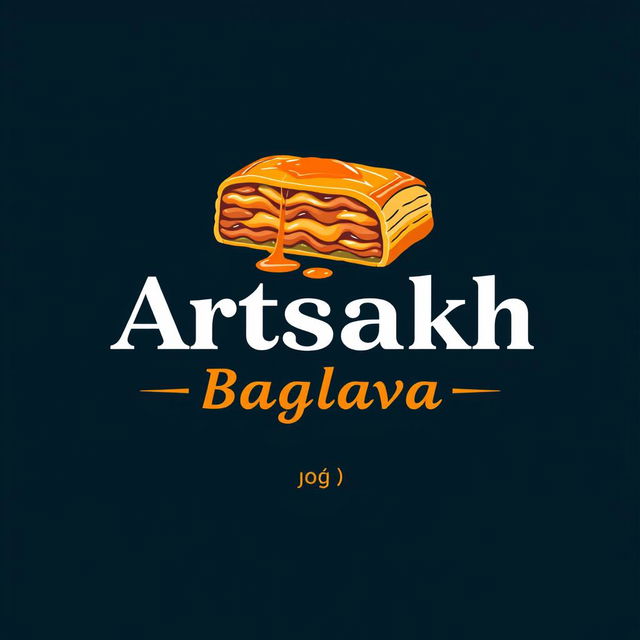 A vibrant and uniquely styled logo for "Artsakh Baglava" incorporating an extraordinary font