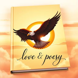 A beautifully illustrated book cover featuring the majestic silhouette of an eagle soaring high against a radiant sun setting on the horizon