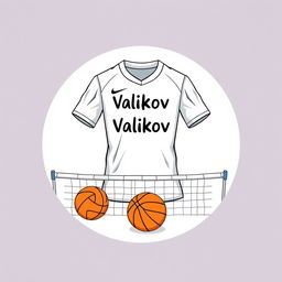 A detailed drawing of a circle with a white football shirt as the central focus