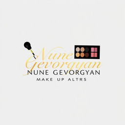 A stylish and modern logo design featuring the name 'Nune Gevorgyan Make-up Artist'