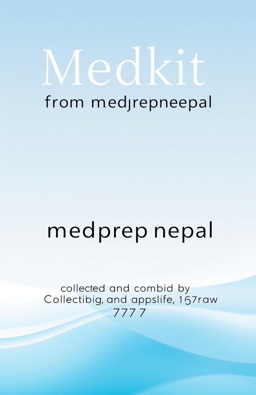 A minimal and stylish book cover featuring the title 'Medkit from medprepnepal' prominently displayed in a clean, modern font