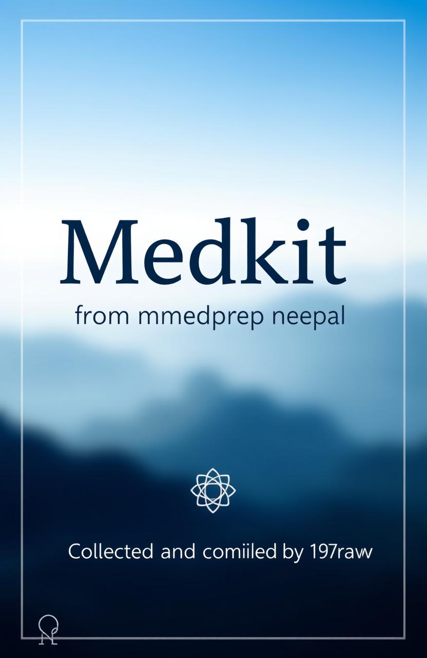 A minimal and stylish book cover featuring the title 'Medkit from medprepnepal' prominently displayed in a clean, modern font