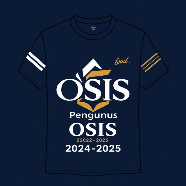 A stylish and contemporary t-shirt design for the 2024-2025 OSIS management team