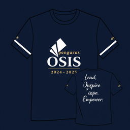 A stylish and contemporary t-shirt design for the 2024-2025 OSIS management team