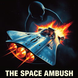 A realistic and gripping movie poster for 'The Space Ambush'