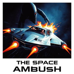 A realistic and gripping movie poster for 'The Space Ambush'