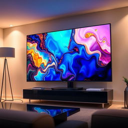 A modern and stylish Q60D television showcased in a sophisticated living room setting