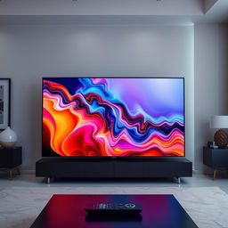 A modern and stylish Q60D television showcased in a sophisticated living room setting