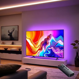 A modern and stylish Q60D television showcased in a sophisticated living room setting