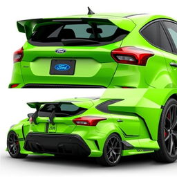 AWD 2-door hatchback coupe featuring the 2024 Ford Focus ST door and rocker panel design