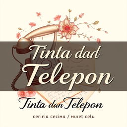 A nostalgic 90s romance book cover titled "Tinta dan Telepon: Cerita Cinta dari Masa Lalu"