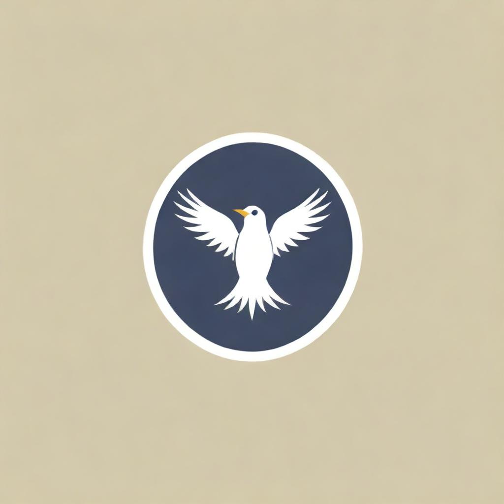 A simplistic yet creative symbol representing freedom, such as a stylized bird in flight or a minimalist open cage.