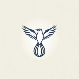 A simplistic yet creative symbol representing freedom, such as a stylized bird in flight or a minimalist open cage.