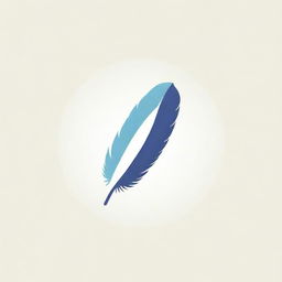 A unique, creative symbol of freedom. A feather transforming into a multitude of butterflies, signifying a light and free spirit, in a simple, artistic style.