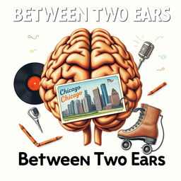 A movie poster titled "Between Two Ears" with a quirky and educational tone