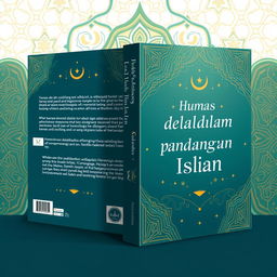 A book cover design for "Humas dalam Pandangan Islam"