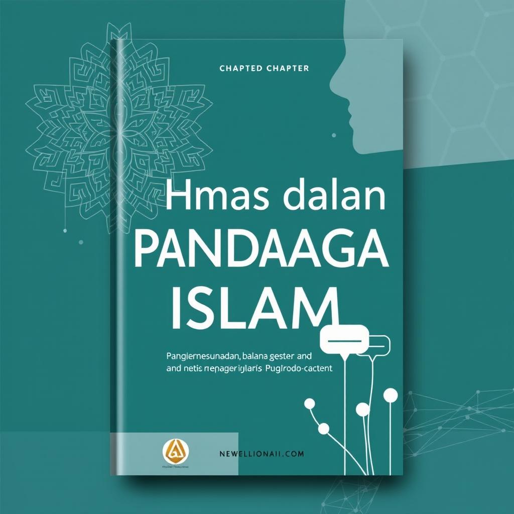 A modern book cover design for the chapter "Humas dalam Pandangan Islam"