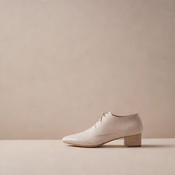 An elegant and minimalistic background ideal for a shoe brochure, featuring a soft neutral color scheme with subtle geometric patterns