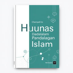 A modern book cover design for the chapter "Humas dalam Pandangan Islam"