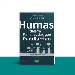 A modern book cover design for the chapter "Humas dalam Pandangan Islam"