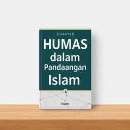 A modern book cover design for the chapter "Humas dalam Pandangan Islam"