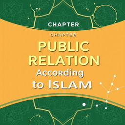 A modern book cover design for the chapter "Public Relation According to Islam"