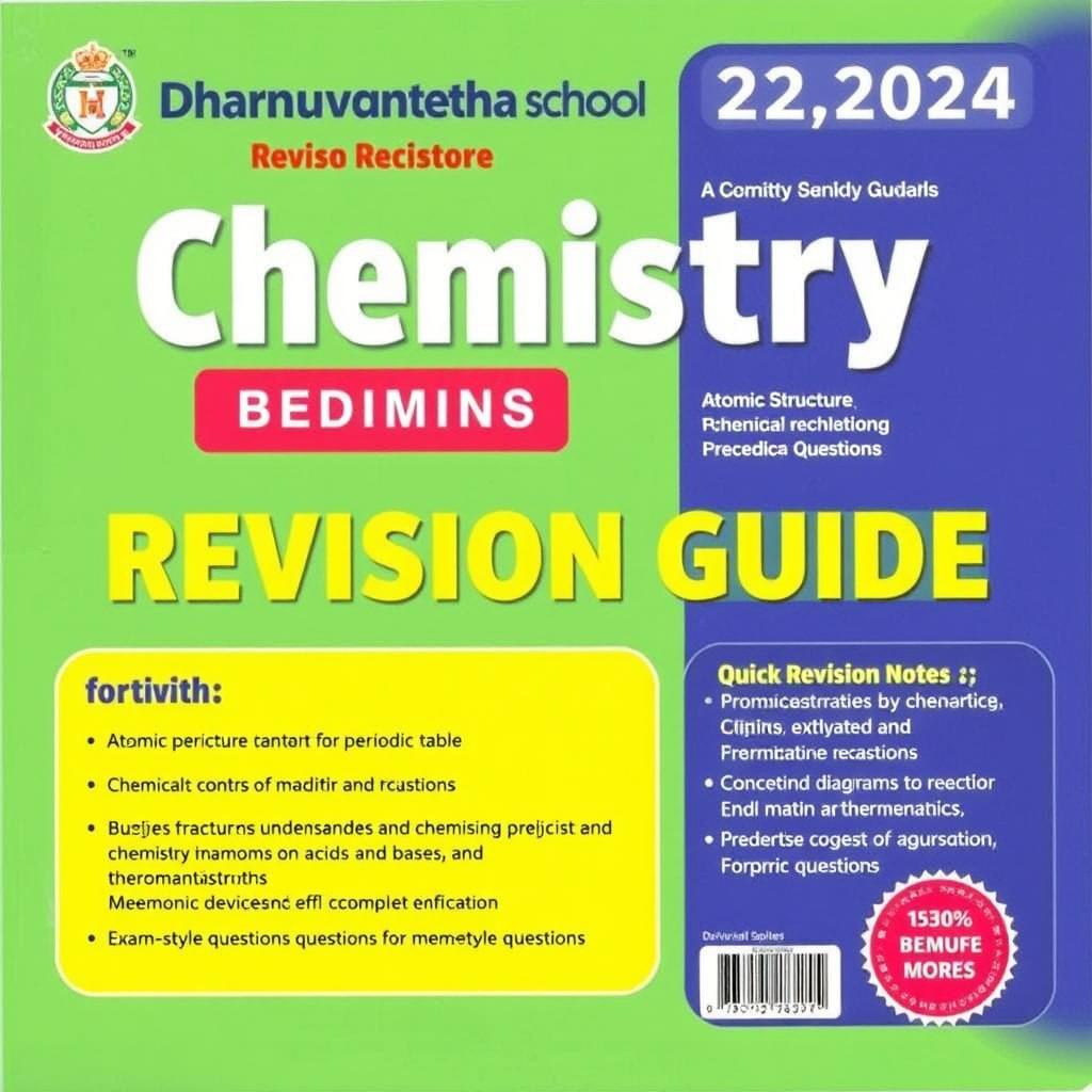 A chemistry revision guide for 2024 specifically crafted for students at Dharumavantha School