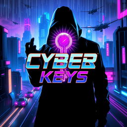 A futuristic movie poster titled 'Cyber Keys'